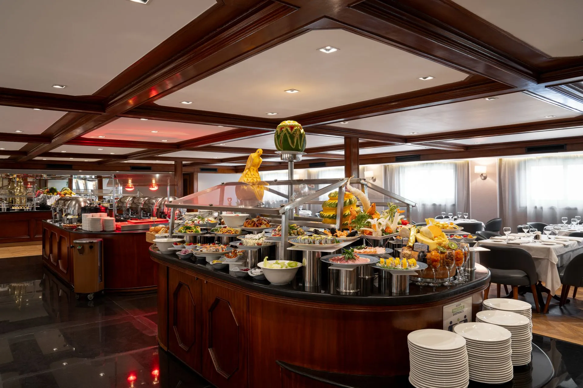 Restaurant aboard the MS Nile Plaza Nile Cruise Nile cruise